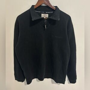 Men's Vintage Armani Jeans Black Quarter Zip Sweater Size Large